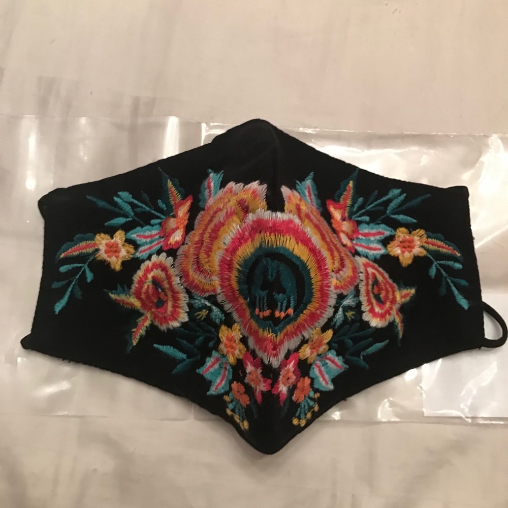 Caite Embroidered Face Mask - Picture 2 of 4